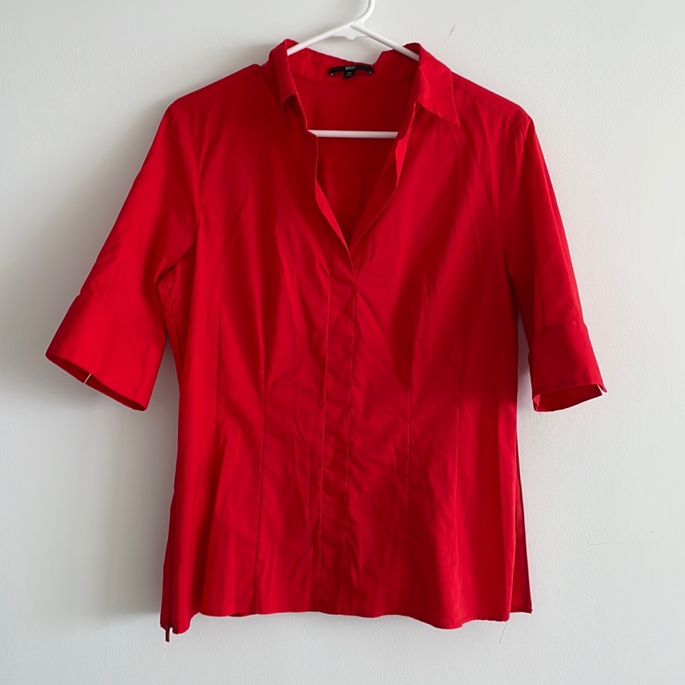 BOSS blouse. Great red color. Size M